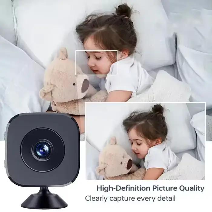 Mini caméra de sécurité OPPO 6K FullHD avec détection de mouvement audio bidirectionnel pour surveillance intérieure et extérieure