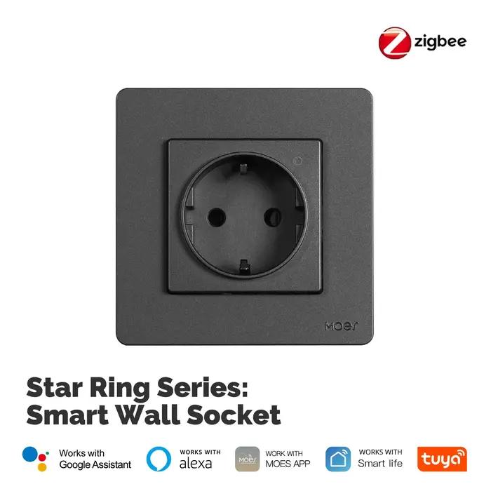 MOES Tuya ZigBee prise intelligente ue mur intégré