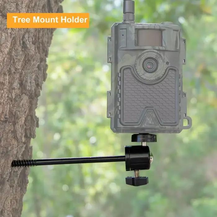Support de caméra en acier durable réglable pour caméras d'action surveillance extérieure sécurité chasse et photographie de paysage