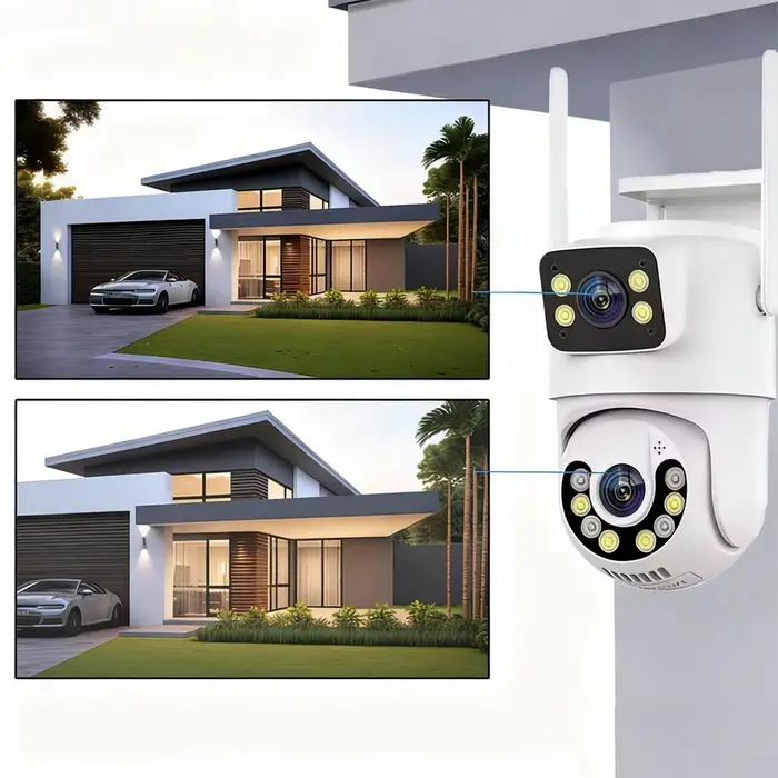Caméra IPC360 8MP double objectif 4K caméra WiFi intelligente pour la surveillance domestique et professionnelle jours et nuits