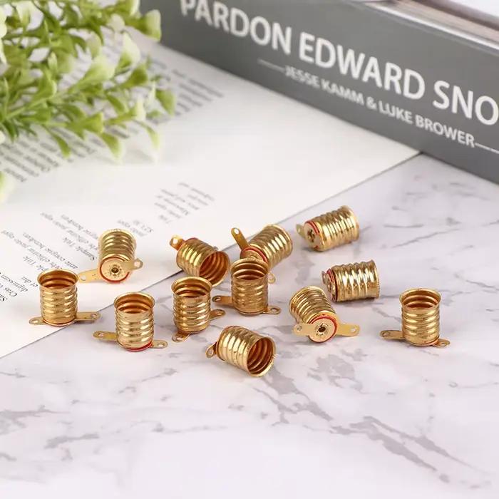Lot de 10 supports de lampe E10 à vis en cuivre