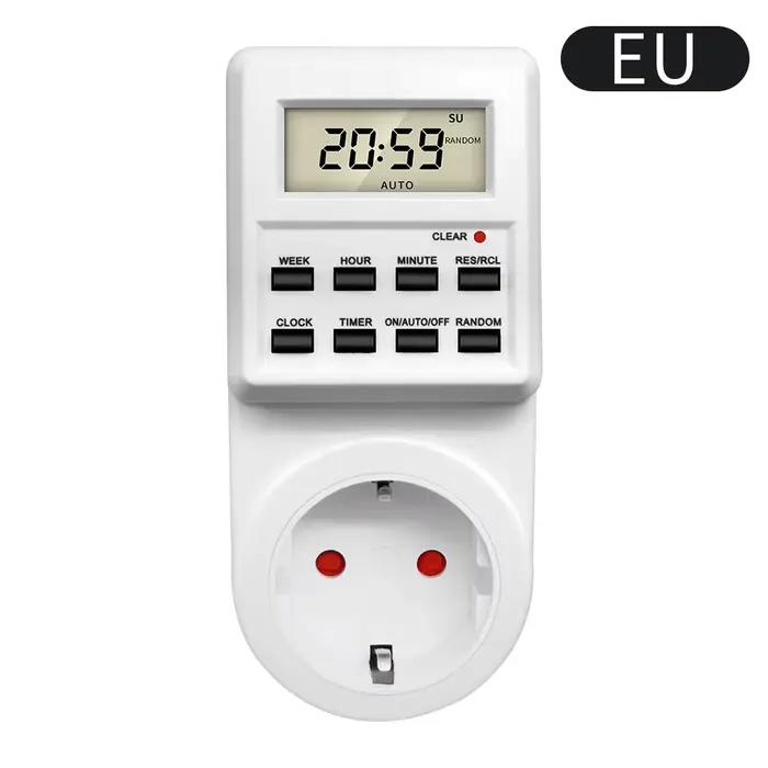Prise de minuterie numérique électronique 24 heures prise de minuterie de cuisine cyclique prise de
