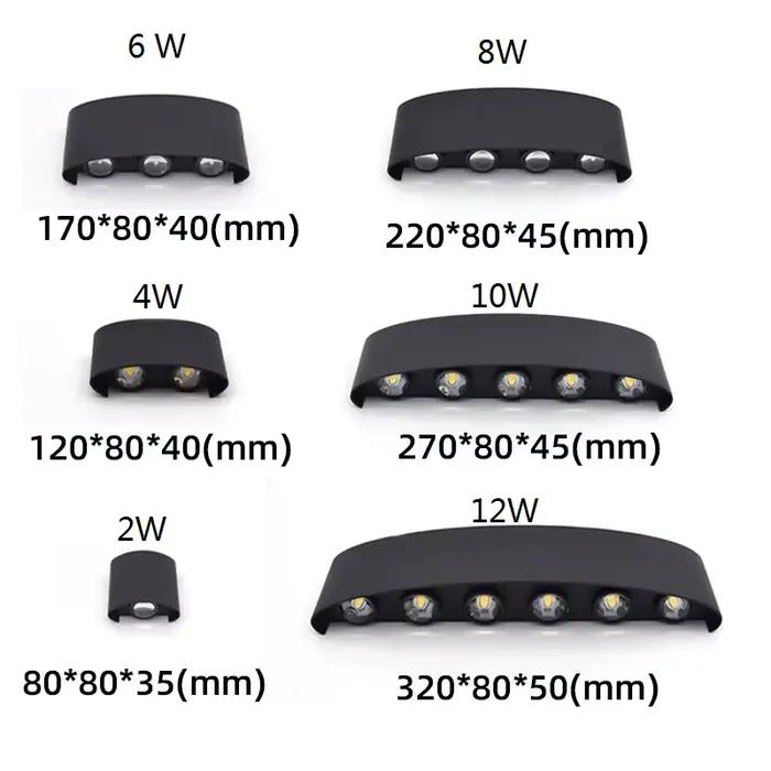 Applique murale LED étanche, applique murale extérieure, porche/jardin/chambre à coucher, intérieur