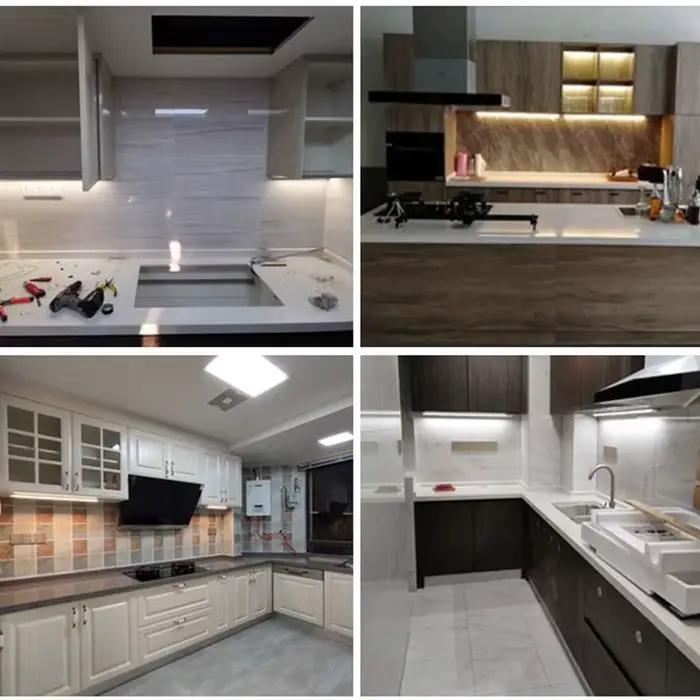 Lumières sous armoire LED pour cuisine lampe à trois niveaux haute étanchéité anti-poussière anti-buée choix de température de couleur watt installation facile durable robuste adaptable