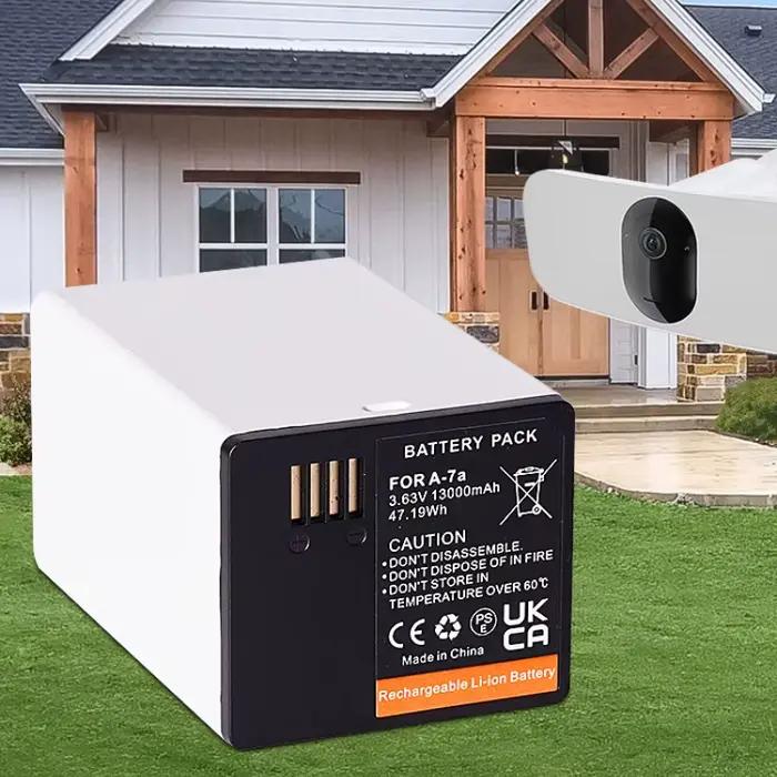 Batterie 3.63V 13000mAh pour Arlo A-7a Pro 3 XL Pro 4 XL, caméra de surveillance, projecteur, batterie Rechargeable