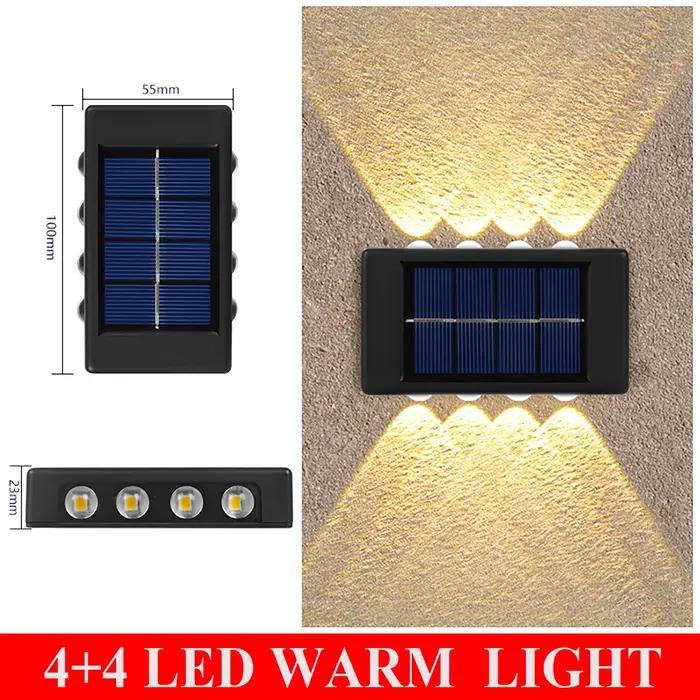 Applique murale solaire moderne avec 10LEDs pour extérieur décoration jardin clôture ambiance unique soirées estivales occasions spéciales
