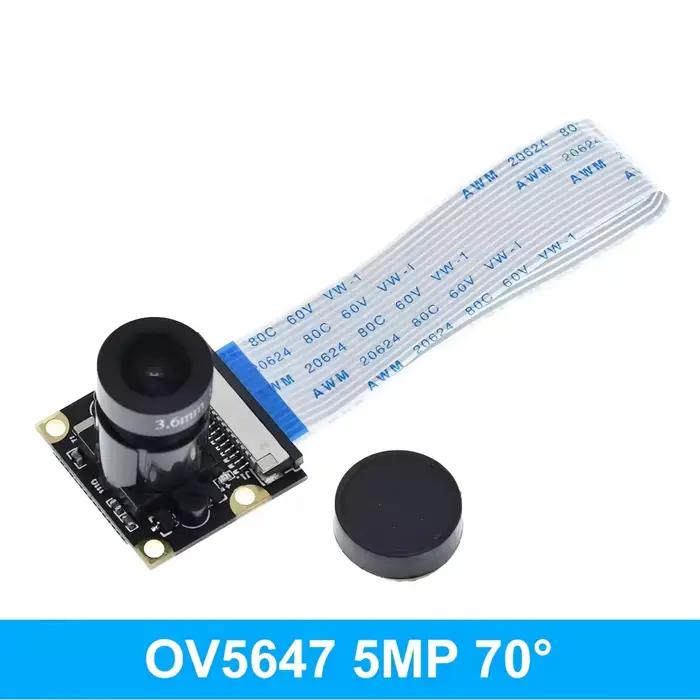 Caméra OV5647 5MP 70 degrés vision nocturne 1080P avec IR-CUT pour Raspberry Pi 4B 3B+ 3B