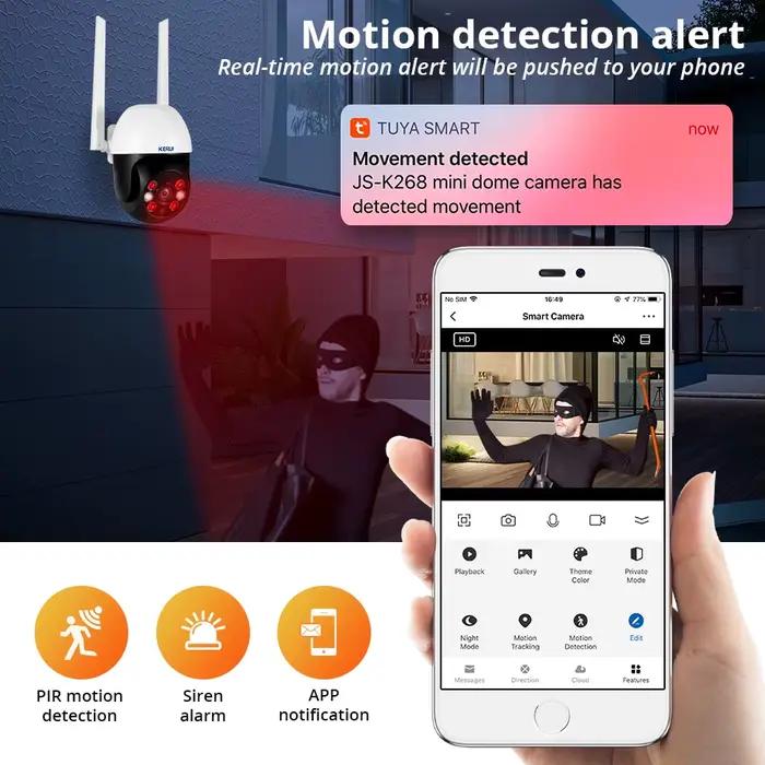 KERUI Tuya WIFI caméra IP HD 3MP 5MP sécurité à domicile sans fil