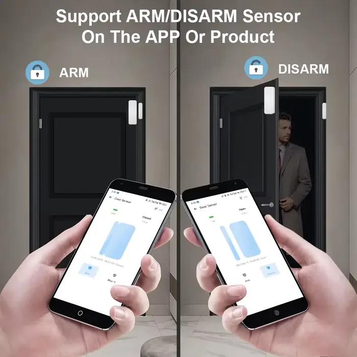 Capteur de porte fenêtre intelligent WiFi pour maison sûre, contrôle par application EWeLink, fonctionne avec Alexa et Google Home, surveillance constante, tranquillité d'esprit
