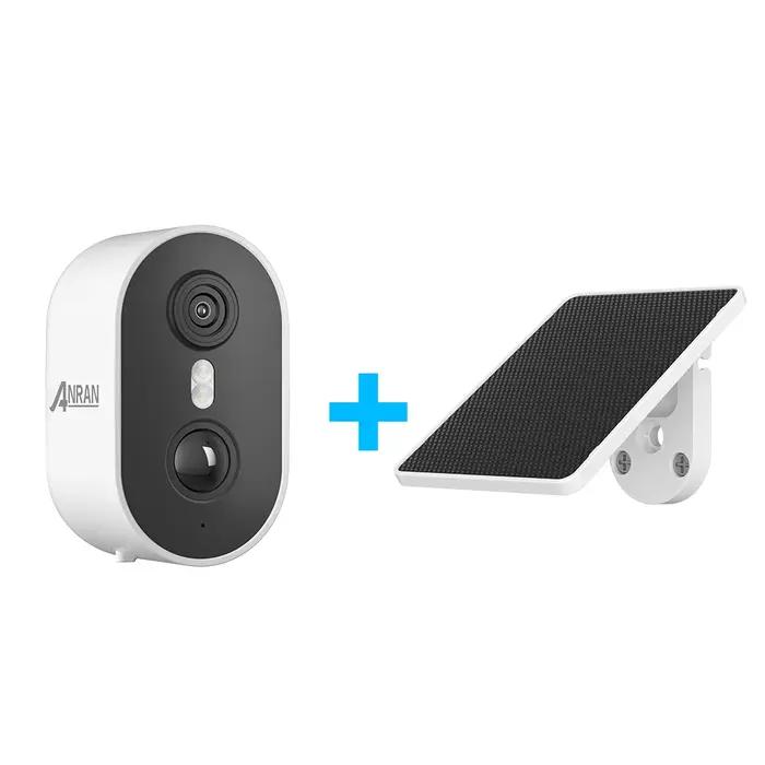 ANRAN 2K caméra de sécurité solaire extérieure détection humanoïde HD couleur Vision nocturne