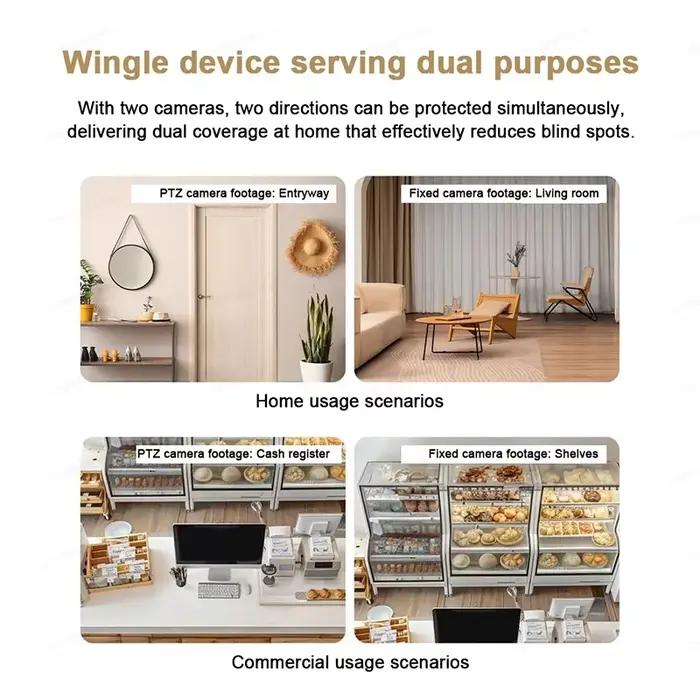 Caméra de sécurité Xiaomi Smart Camera C300 double caméra 360 degrés haute résolution pour surveillance maison bébé animaux de compagnie facile installation
