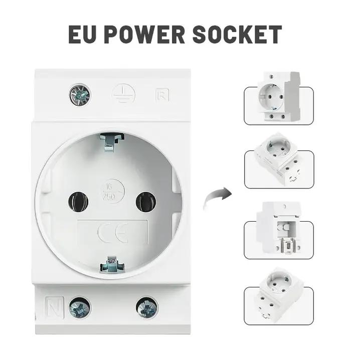 GEYA – prise de courant modulaire sur Rail Din EU
