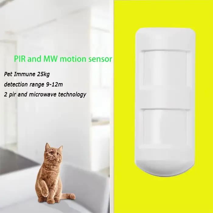 Nouveau détecteur de mouvement d'alarme extérieure étanche 3 technologie filaire 2PIR + MW