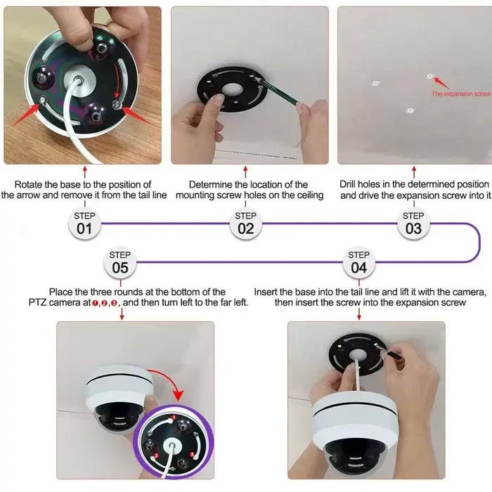 Mini caméra PTZ RS485 HD analogique 1080P avec zoom 5X (2
