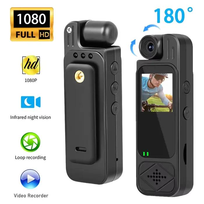 Mini caméra Linge numérique Full HD 1080p avec vision nocturne infrarouge pour surveillance quotidienne occasions spéciales enfants bureau voiture