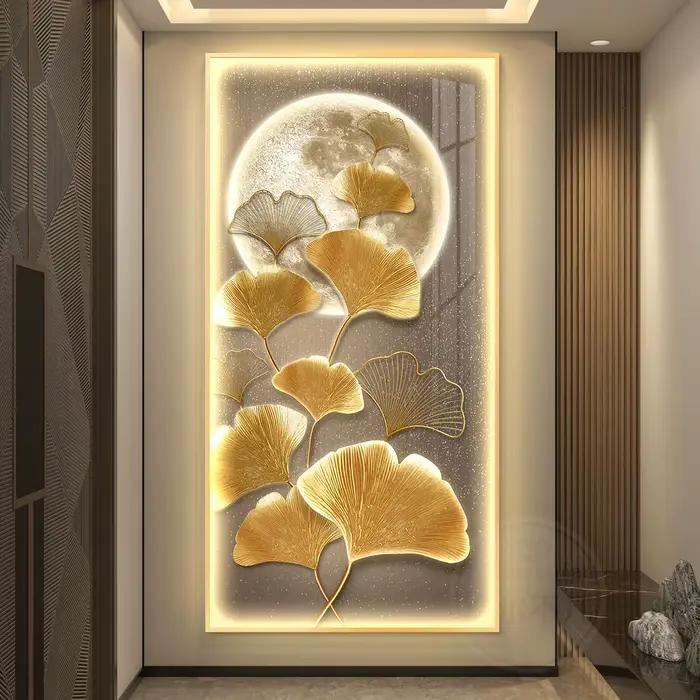 Lumière murale Ginkgo Mural Lampe en céramique plaquée pour salon, salle à manger, chambre et couloir élégante et durable avec certificats CCC, CQC, GS et UL