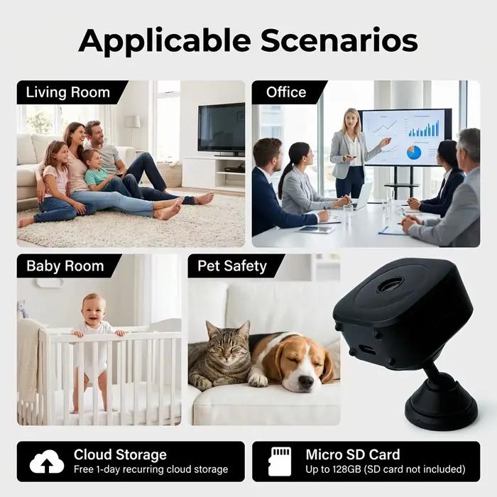 Mini caméra de surveillance intelligente HD Wifi