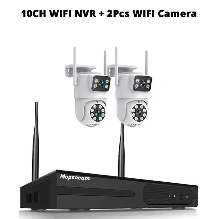Caméras WIFI 4K 8MP Kit NVR sans fil système de vidéosurveillance HD extérieur caméra IP de sécurité