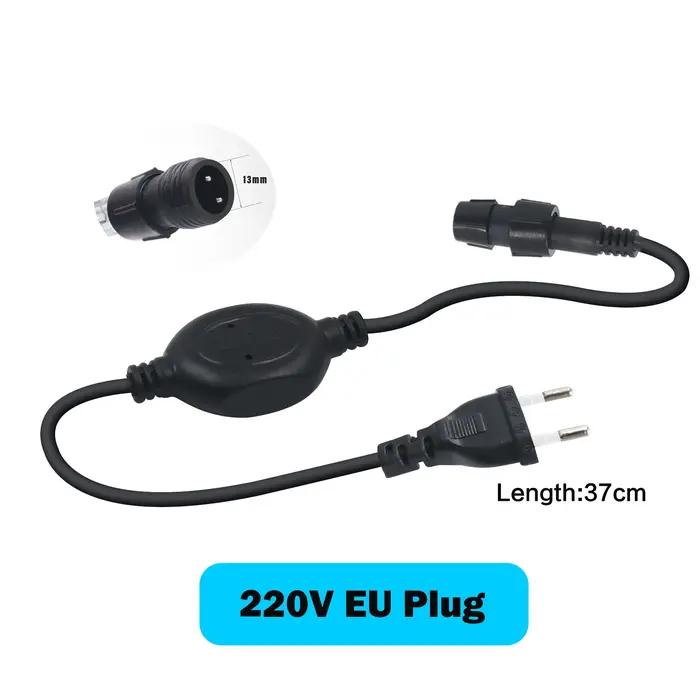 Prise d'alimentation 220V 230V 110V 8 Modes Prise EU Couleur Noir Blanc Bleu Or Pour Panneaux de Néon Ronds Occasions Spéciales