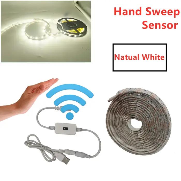 1M 2M DC 5V lampe USB mouvement LED rétro-éclairage LED TV cuisine LED bande main balayage ondulation ON OFF capteur