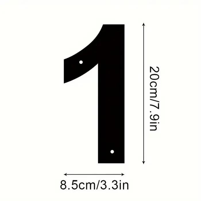 Numéro de maison en métal de style vintage - Conception murale facile à installer, disponible en chi