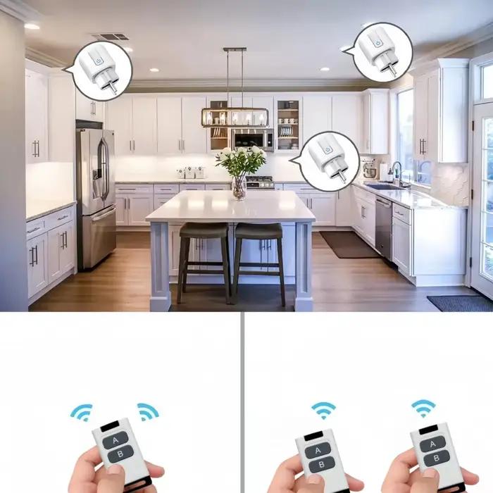 Mini Prises Électriques Télécommandées Universelles 433MHz Pour Maison Intelligentes Occasions Spéciales
