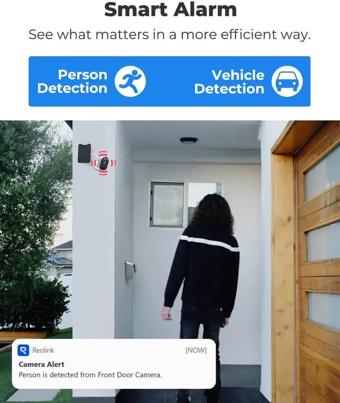 REOLINK 5MP caméras de sécurité sans fil extérieures double bande WiFi batterie caméra détection intelligente