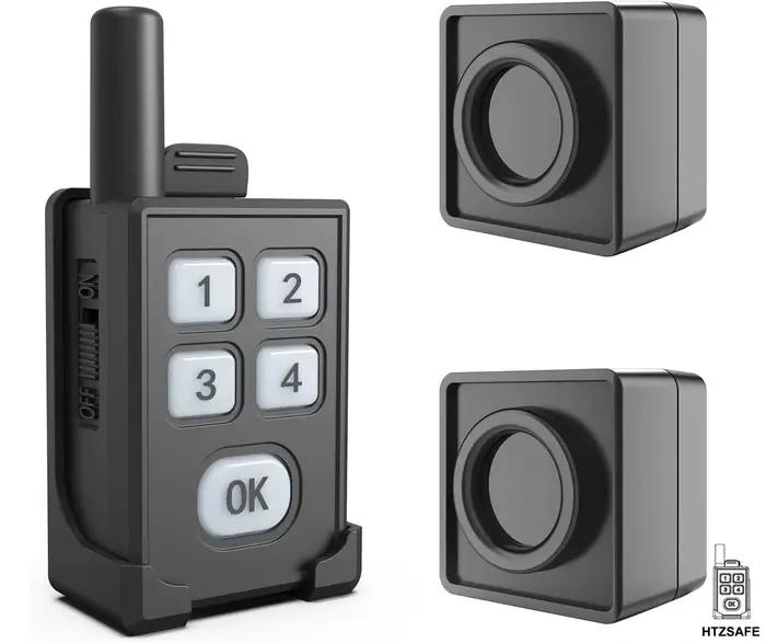 Système d'alarme périmétrique portable pour extérieur - Capteur et détecteur de mouvement sans fil étanche sur 1/4 de mile - Sécurité personnelle