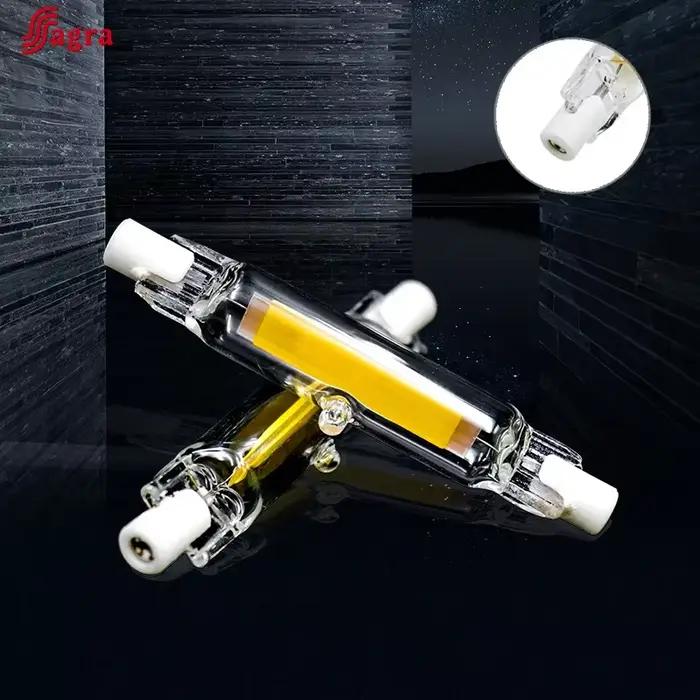 R7S LED 78mm 118mm R7s ampoule 5W 10W 20W COB verre Lampada lampe à LED 110V 220V maïs lumière écono