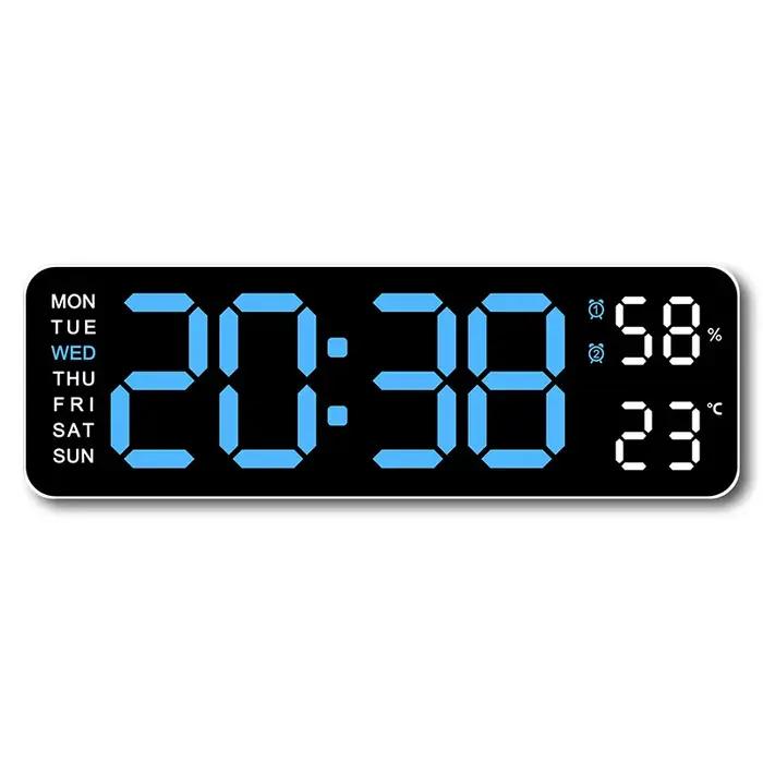 Grande horloge murale numérique de 9 pouces