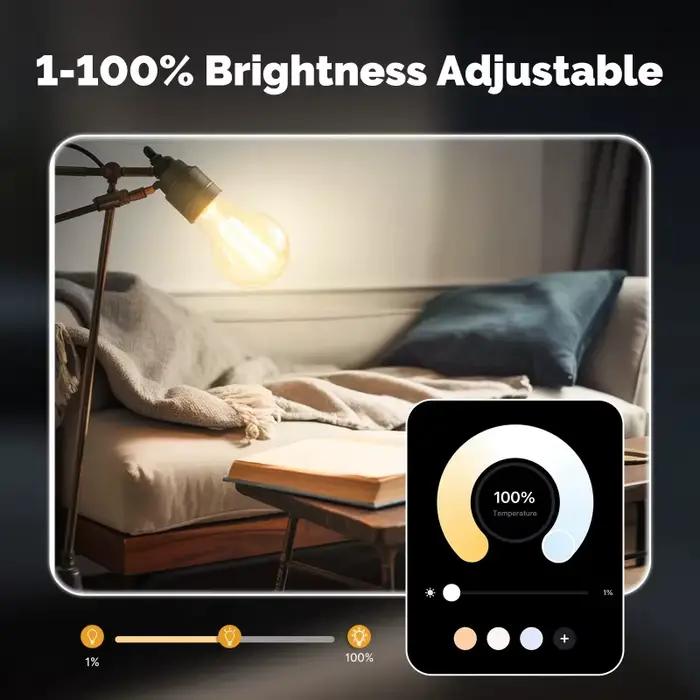 Ampoule LED intelligente à filament WiFi MOES TUYA Matter