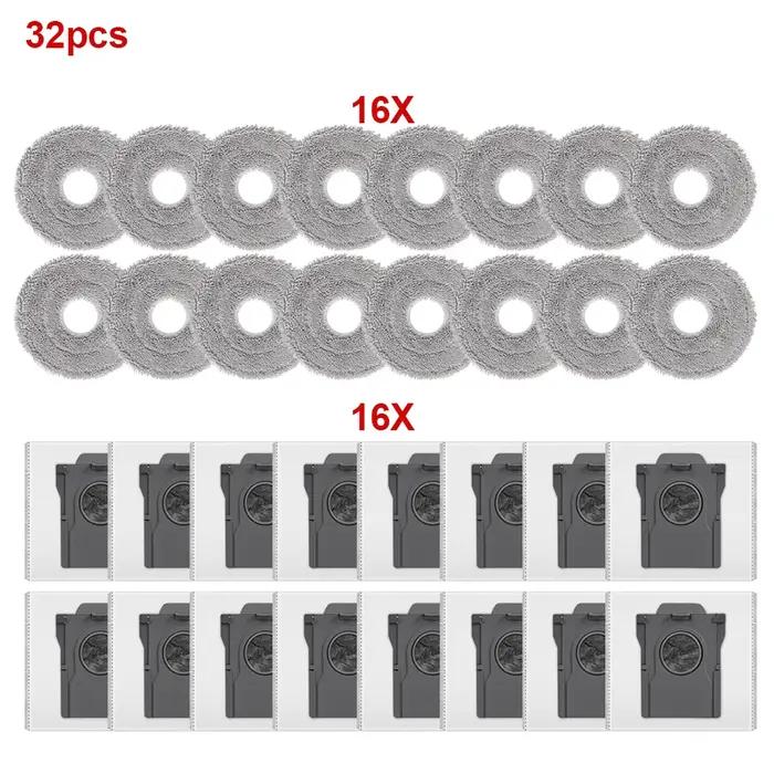 Sacs à poussière et chiffons de nettoyage pour aspirateurs Dreame X30/X40/X50 Ultra S10/S30 Pro