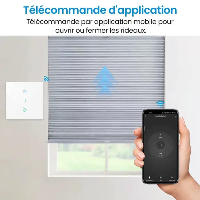Rideau volet roulant WiFi stores interrupteur rétro-éclairage moteur tubulaire Tuya Smart Life App Google Home Alexa