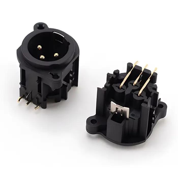Connecteur XLR Mâle/Femelle RJ45 3 Broches en Plastique Noir Facilitant Connexions Robustes et Fiables pour Audio Professionnel et Passionnés