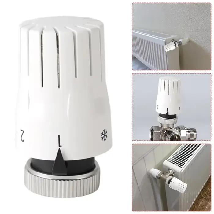 Tête de vanne thermostatique de chauffage M30x1 5 pour radiateurs avec antigel pour la protection et la réglage indépendant de la température