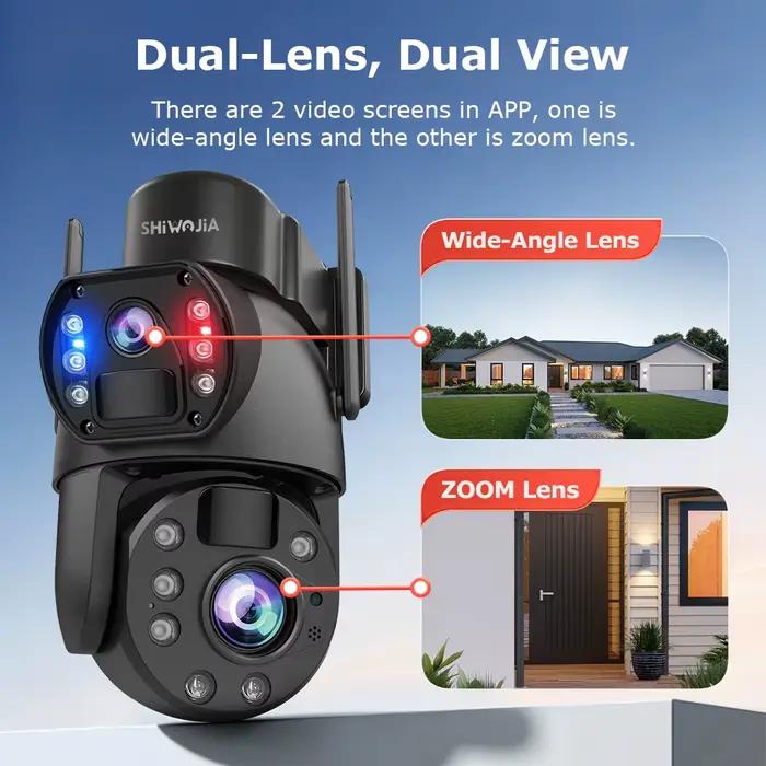 Caméra solaire SHIWOJIA 22X ZOOM 10MP AOV avec carte SIM 4G