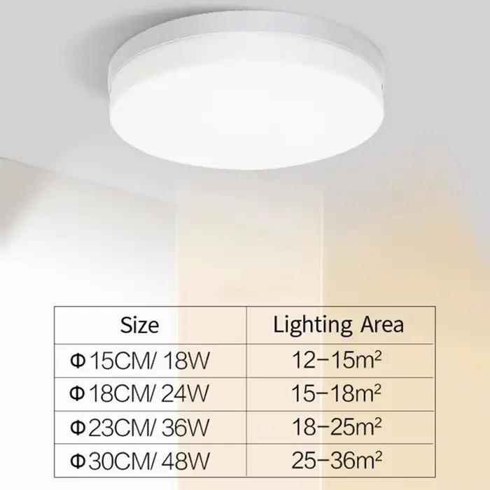 Plafonnier LED Rond Ultra-Mince Blanc Froid et Chaud