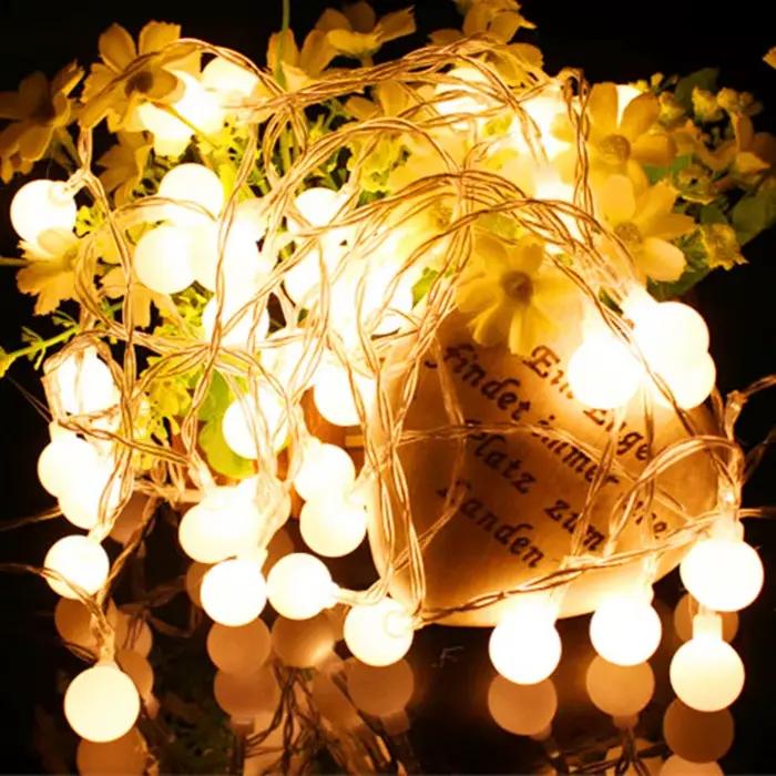 Guirxiété lumineuse boule LED alimentée par batterie USB