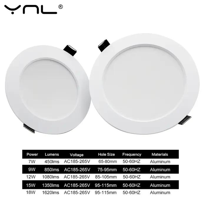 7W 9W 12W 15W 18W Spot LED Downlight AC 220V 240V étanche blanc chaud blanc froid cuisine ronde lamp