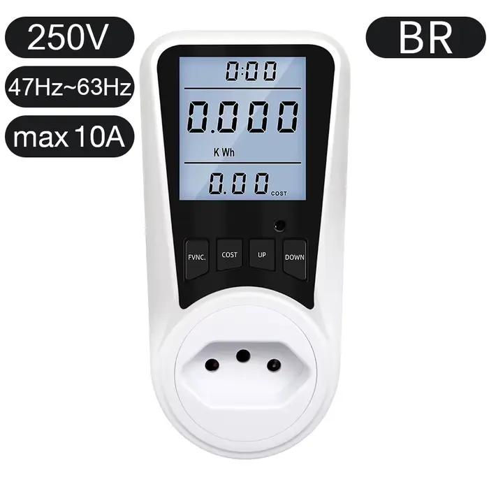 Wattmètre numérique 220V AC EU, compteur de puissance LCD, compteur de consommation électrique, pris