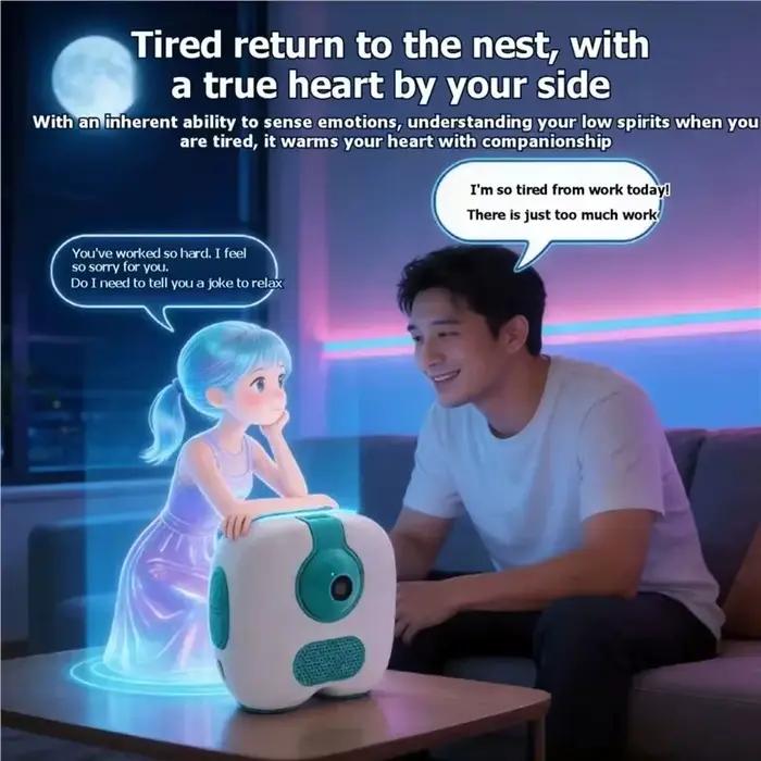 Horloge intelligente robotisée IA version Wi-Fi assistant vocal interactif raconteuse d'histoires avec reconnaissance d'images pour bureau et chambre occasions spéciales