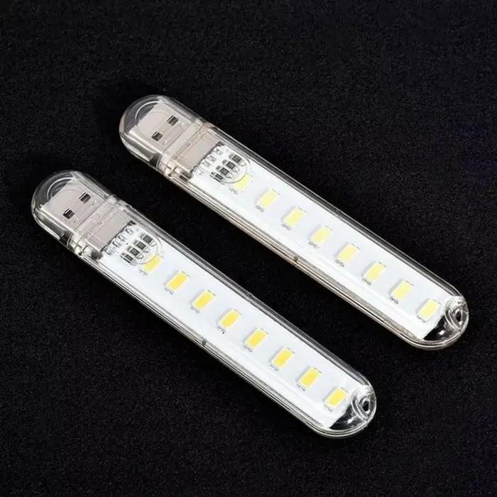 1 pièces 8 LED Mini lampe USB Portable DC 5V Camping USB éclairage pour PC Portable batterie externe