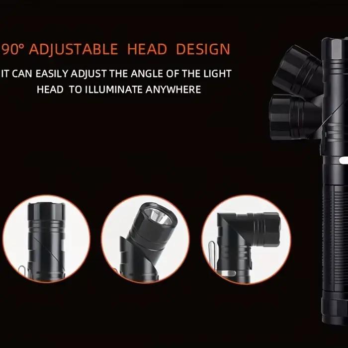 12W SST40 LED lampe de poche tactique 90 degrés rotatif USB Rechargeable torche magnétique chasse Ca