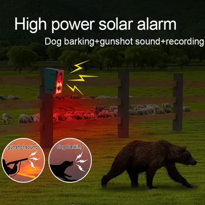 Lampe d'alarme à détecteur de mouvement solaire