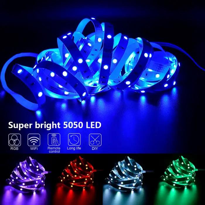 Bande lumineuse LED RVB, 1m-30m, 16 millions de couleurs, 3535 V, 5V, éclairage de bande, division itude, proxy de document, fête à la maison