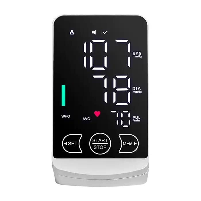 Tensiomètre numérique avec voix pour bras pour surveillance de la tension artérielle à domicile pour personnes âgées ou avec problèmes de santé chroniques