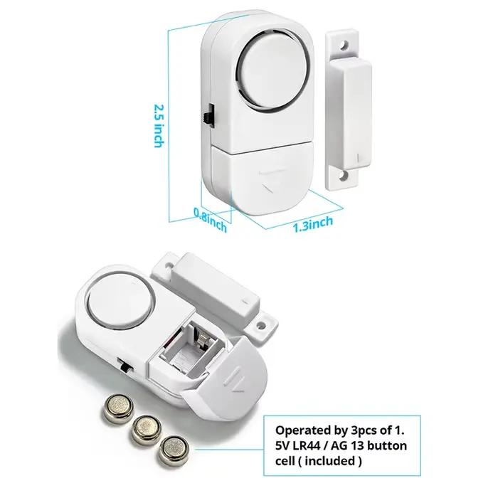 1pc porte capteur magnétique fenêtre alarme 90db sécurité sans fil maison