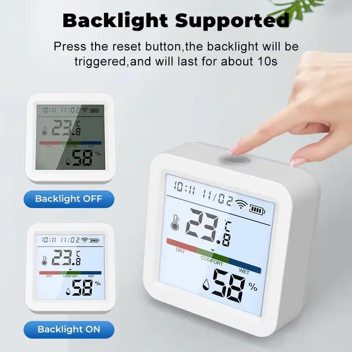 Capteur de température et d'humidité WiFi ONENUO avec compatibilité Alexa et Google Home Assistant pour contrôle vocal et smartphone à offrir pour amélioration du confort à domicile
