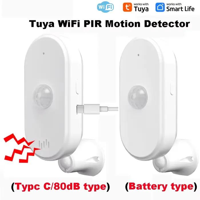 Détecteur de mouvement PIR Tuya WiFi Smart Home Sécurité Protection Intérieure Extérieure Occasions Spéciales Blanc Bleu Clair