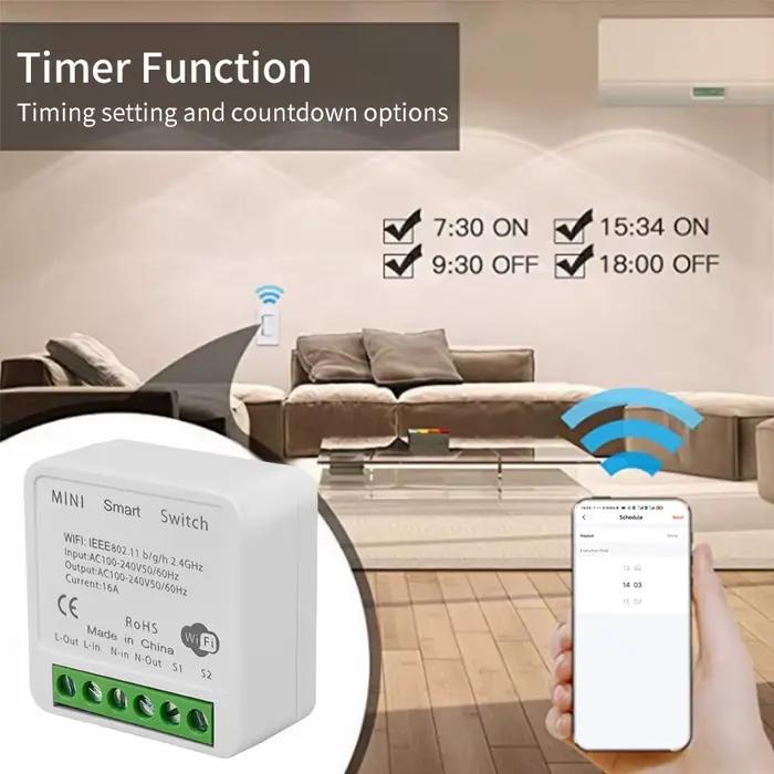 16A 20A Tuya WiFi commutateur intelligent contrôle bidirectionnel Mini disjoncteur